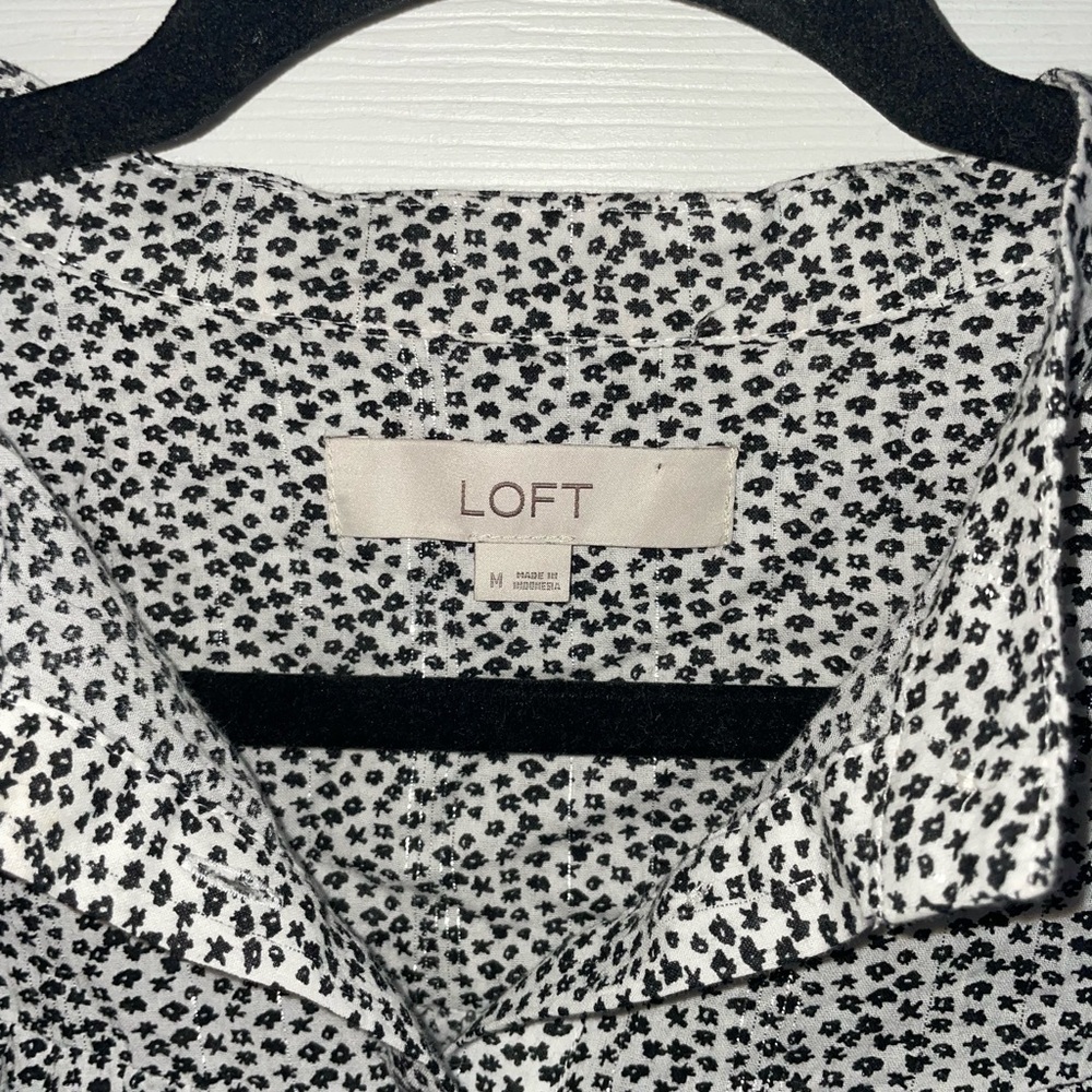 LOFT Monochrome Patterned Blouse - Picture 2 of 3